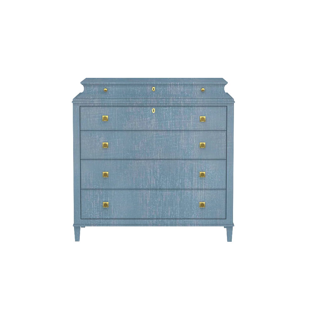 Rowayton Chest with Dividend in Denim Blue Finish