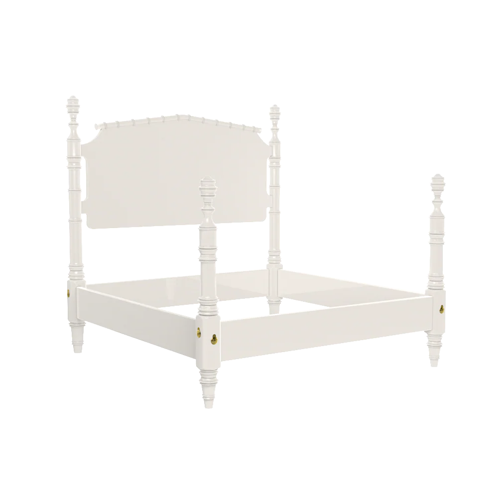 Wilton King Bead 48" Headboard Height, White Dove